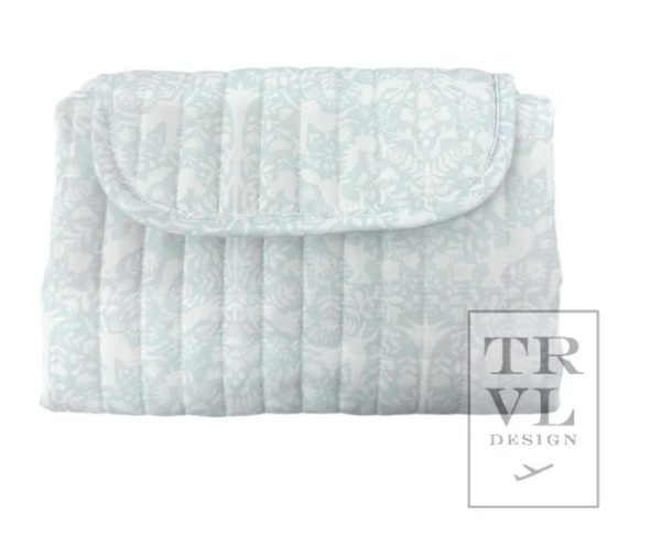 TRVL Quilted Changing Mat - Changing Pad Woodland Blue
