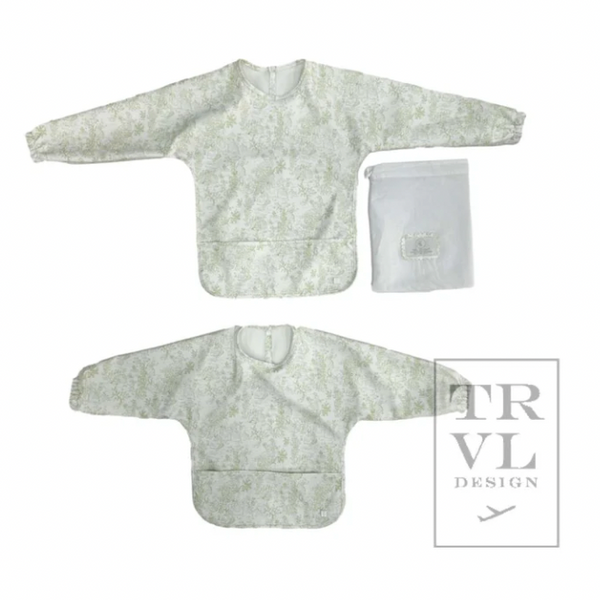 TRVL Perfect Smock - Bib Bunny Toile Green