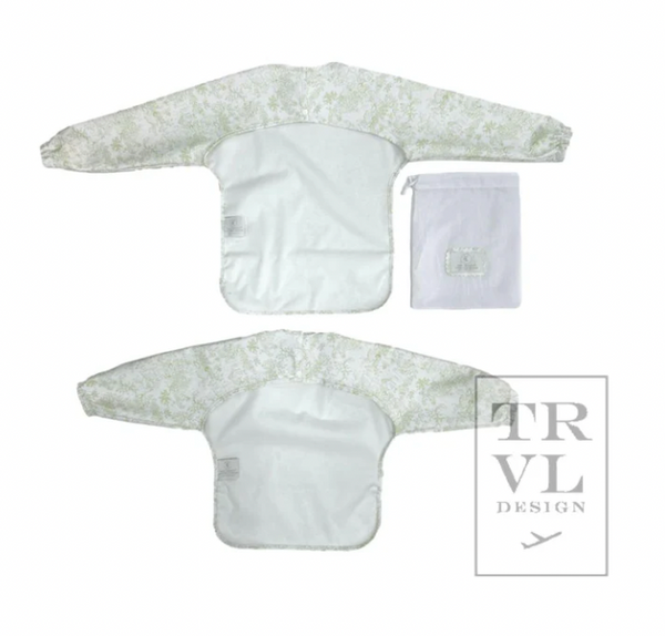 TRVL Perfect Smock - Bib Bunny Toile Green
