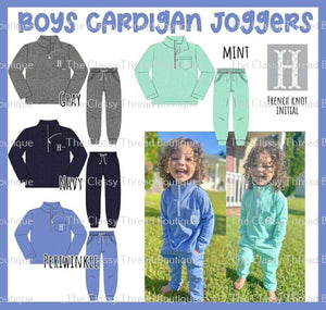 Preorder 80 boys cardigan joggers