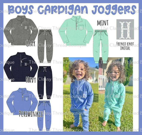 Preorder 80 boys cardigan joggers