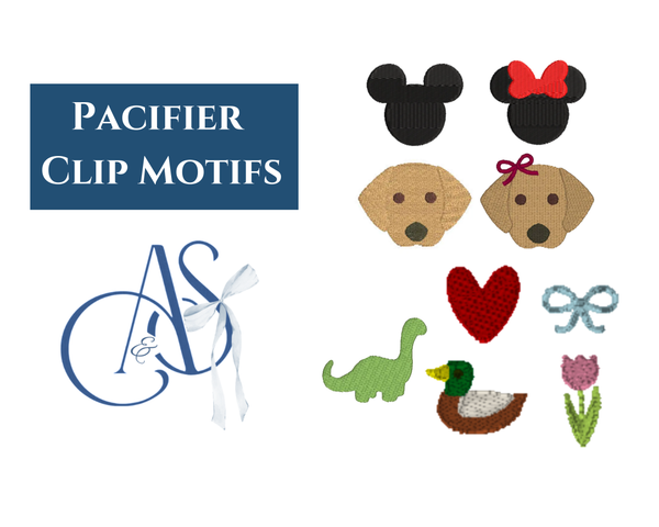 Embroidered Paci Clips