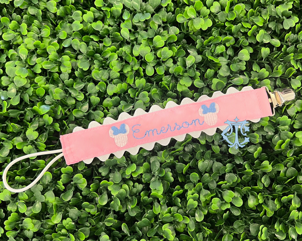 Embroidered Paci Clips
