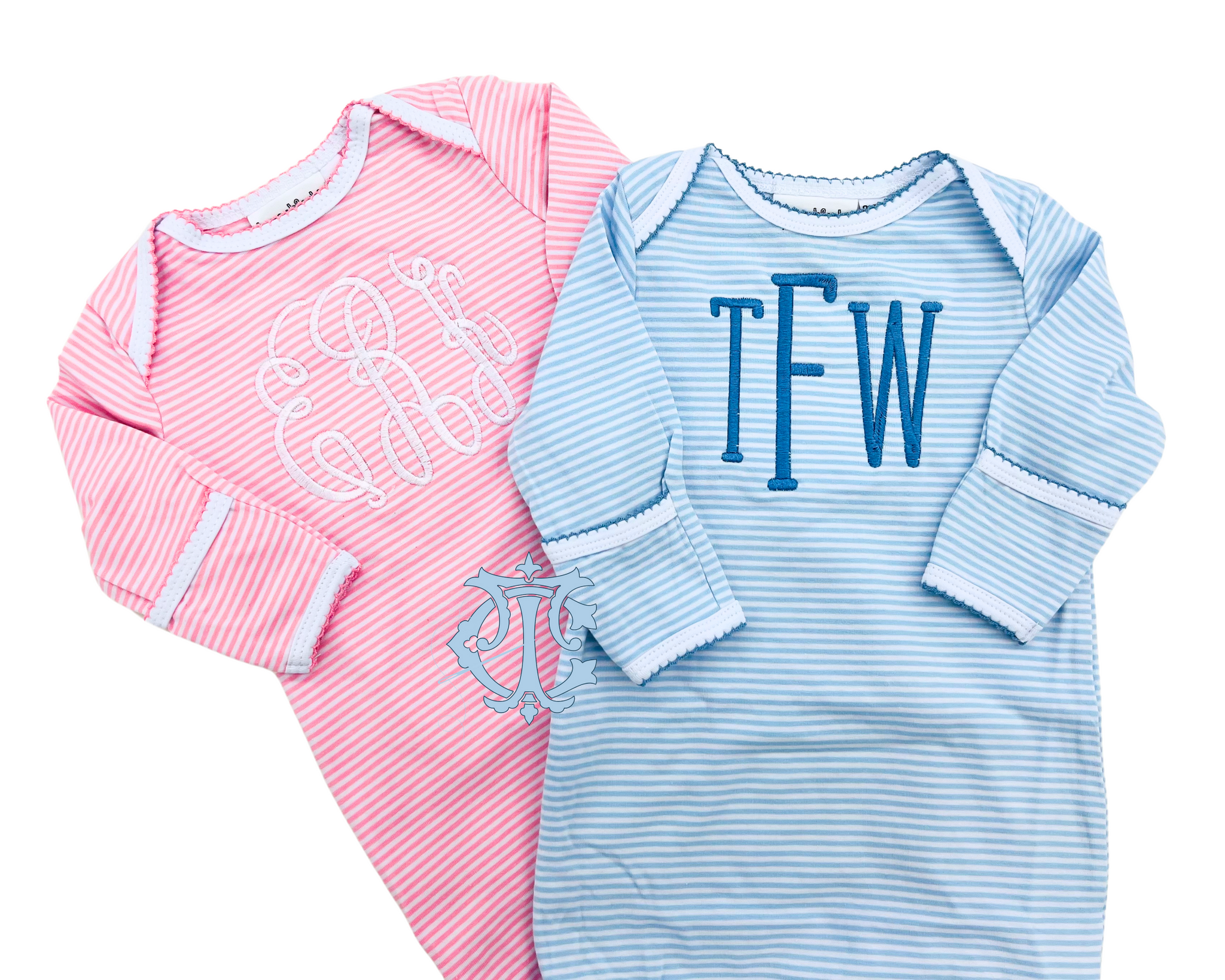 Stripe Baby Gown