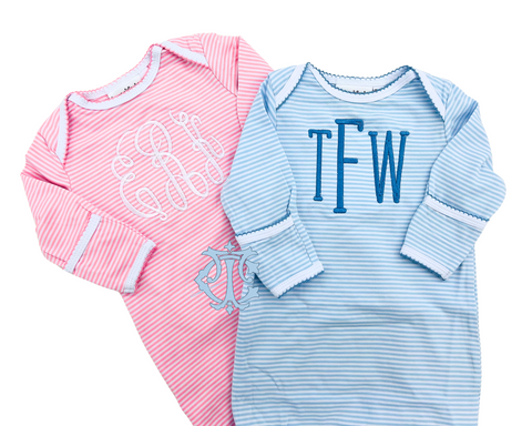 Stripe Baby Gown