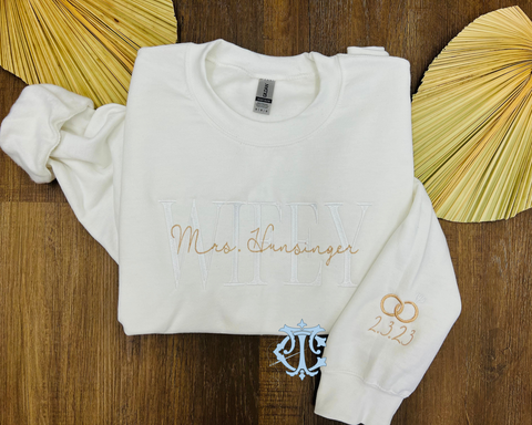 Wifey Embroidered Sweatshirt