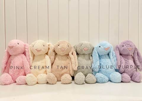 16" Blank Plush Bean Filled Bunnies