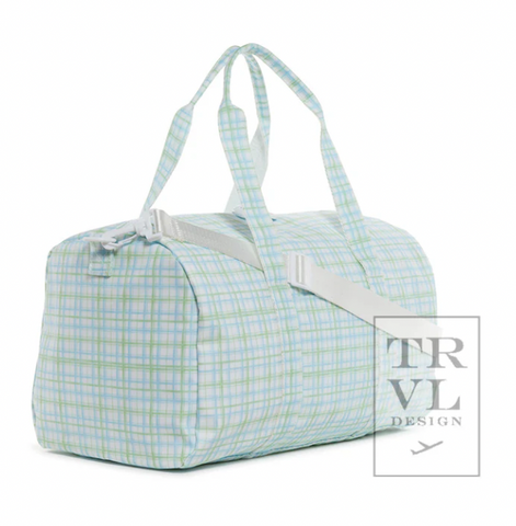 TRVL Weekender Duffle - Classic Plaid Green