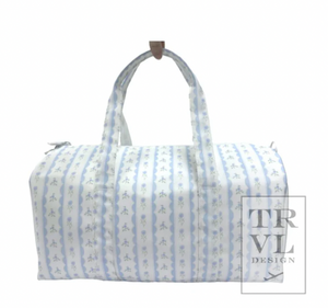 TRVL Weekender Duffle - Ribbon Floral Blue