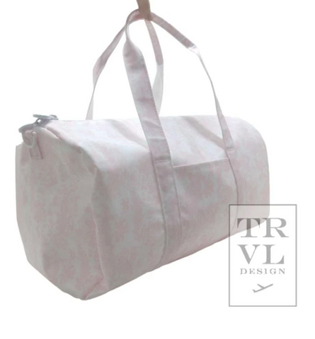 TRVL Weekender Duffle - Bunny Toile Pink