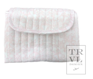 TRVL Quilted Changing Mat - Changing Pad Woodland Pink