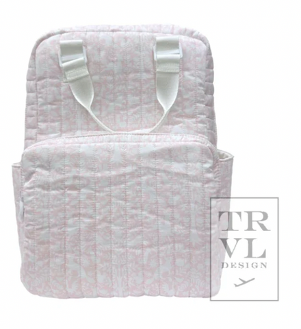 TRVL Quilted All You Need Bag - Diaper Bag Woodland Pink