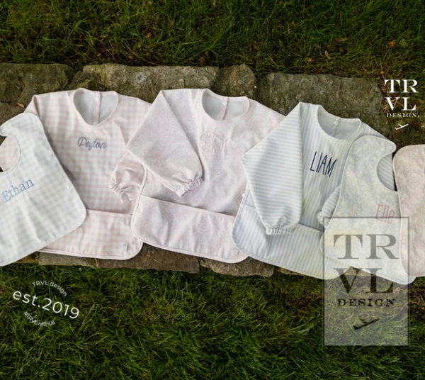TRVL Perfect Smock - Bib Bunny Toile Pink