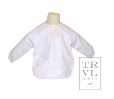 TRVL Perfect Smock - Bib Bunny Toile Pink