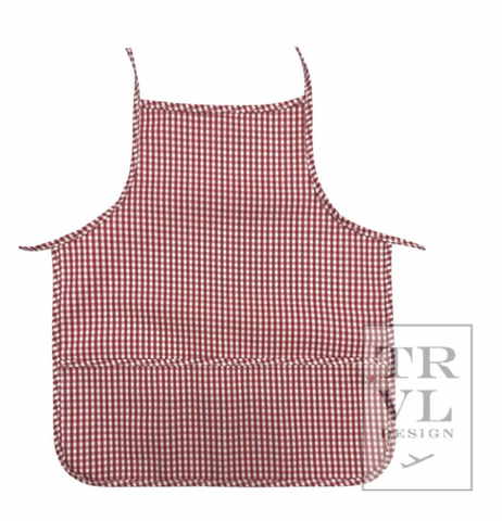 TRVL Apron - Gingham Red