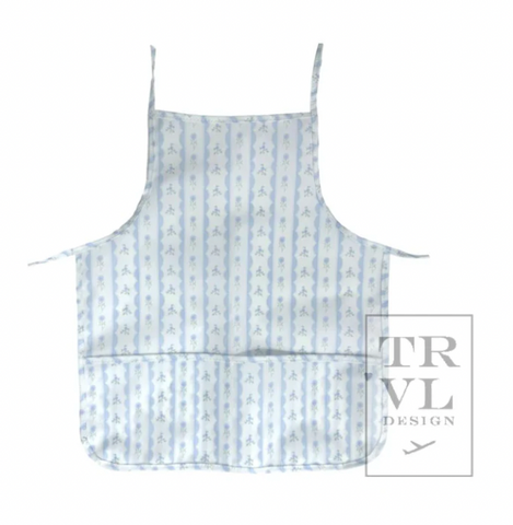 TRVL Apron - Ribbon Floral Blue