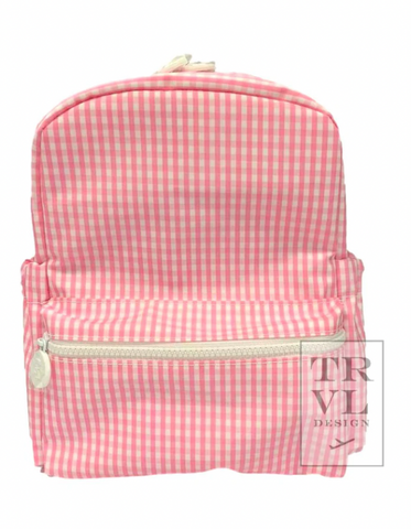 TRVL Mini Backer - Gingham Pink