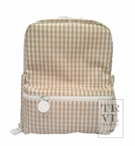 TRVL Mini Backer - Gingham Khaki