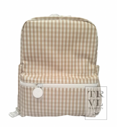 TRVL Mini Backer - Gingham Khaki