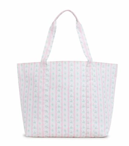 TRVL Jumbo Tote - Ribbon Floral Pink