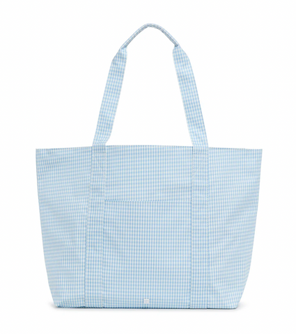 TRVL Jumbo Tote - Gingham Sky