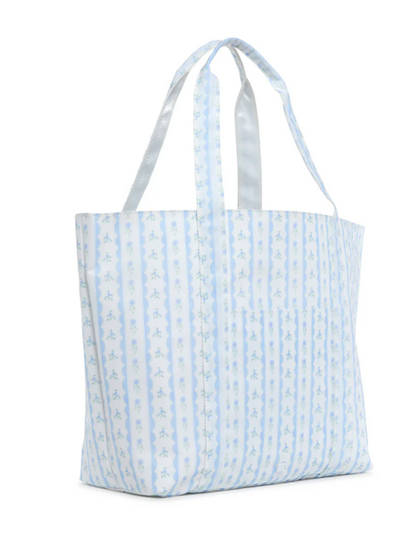 TRVL Jumbo Tote - Ribbon Floral Blue