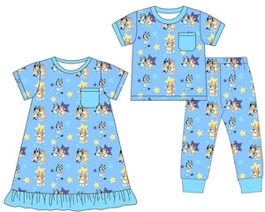 Heeler family pajamas